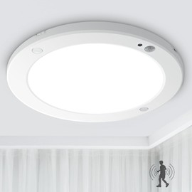 Wondlumi Wondlumi 18W LED Ceiling Light with PIR Motion Sensor and Twilight Sensor, Round Ultra Slim Mounted LED Panel 240V Warm White 1800lm for Porch, Hallway, Stair, Bedroom