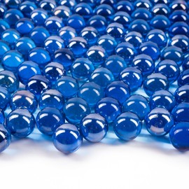 Galashield Marbles for Vases | Glass Marbles Bulk Vase Fillers | Glass Beads for Vases, Indigo Blue Round Marble 1lb, (Approx. 80 pcs)
