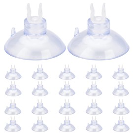 Narcilors 20 Pack Aquarium Suction Cup Clips for Fish Tank Aeration Setup for Standard 3/16" ID Airline Tubing Clear Air Hose Holder Clamp Accessories