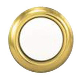 Trine #45G 5/8" Gold Rim With Pearl Center Push Button Doorbell (Unlighted)