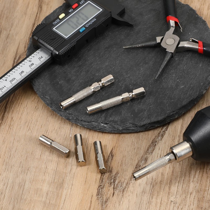 6PCS 1/4 to 4mm Bit Adapter, Hex Screw Driver Bit