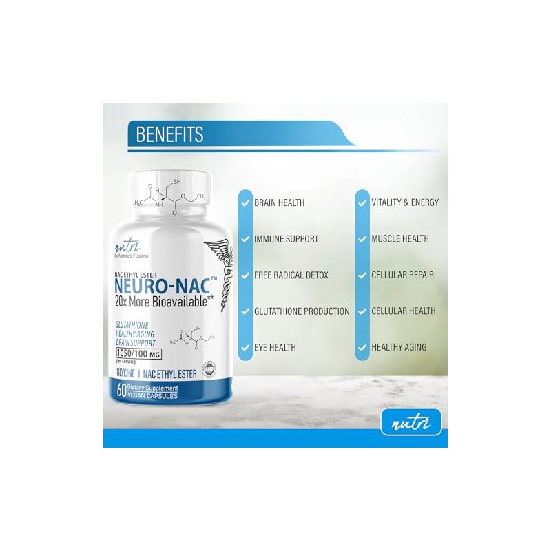 Neuro NAC Supplement N-Acetyl Cysteine Ethyl Ester - More Bioavailable