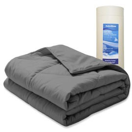 Huloo Sleep Cooling Comforter Full/Queen Size (90"x90") with Dual-Sided Fabric, Cooling Blanket for Hot Sleepers, Lightweight & Breathable to Beat Night Sweats in All Seasons (Gray)