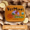 VerMints Organic Breath Mints GingerMint - Real Ginger Flavored Candies