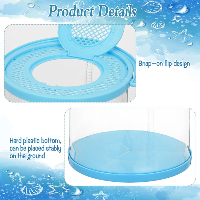 2 Sets Catch Plastic Beach Aquarium Kit, Release Aquarium Box