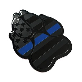 American Black Metal Flag Dog Paw K9 Unit Auto Fender Badge Decal Car Sticker Replacement Accessories for Car Truck SUV(Blue)