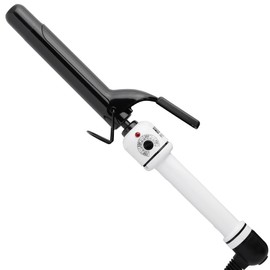HOT TOOLS Pro Artist Nano Ceramic Curling Iron/Wand | For Smooth, Shiny Hair (1” in) Black/White