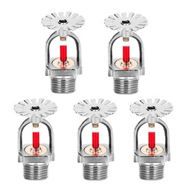 5Pc Fire Sprinkler Head Pendent Type, 155℉ Fire Sprinkler Heads 1/2" Inch Thread 68°C Quick Response Water Spray Down 1/2" NPT for Home/Commericial/Workshop/Residential Building (Pendent Type)