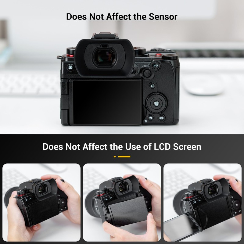 KIWIFOTOS Camera Extended Eyecup Eyepiece Compatible with Panasonic Lumix S5