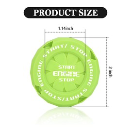 Car Push Start Button Cover,Fashionable Push to Start Button Cover for Car Decorations,Universal Interior Car Accessories (Green)
