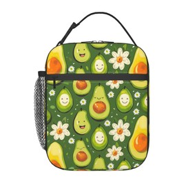 VANZEV Insulated Lunch Box for Women Men, Avocado Theme Lunch Box Reusable Portable Lunch Bag Cooler Tote Waterproof Lunch Container for Office Picnic Work Travel
