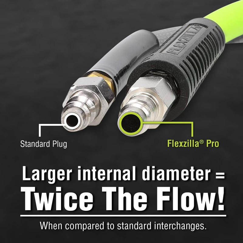 Flexzilla Pro High Flow Plug, 1/4" Body, 1/4" MNPT, 2