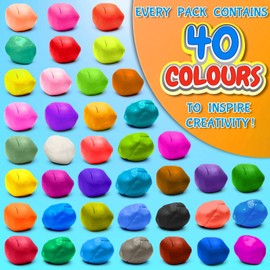 Modelling Clay Kit - 40 Colours Air Dry Magic Clay, DIY Molding Clay, Craft Kit for Kids Boys Girls, Presents Gift for Boys & Girls