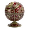 Innovetive Ashtray Wine Red Eagle Metal Globe with Lid Decorative