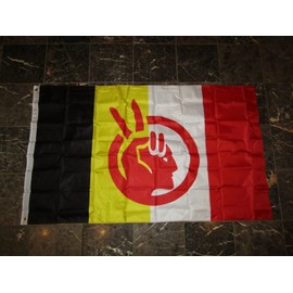 3X5 American Indian Movement Aim Double Sided 3Ply With Liner Flag 3'X5' Banner