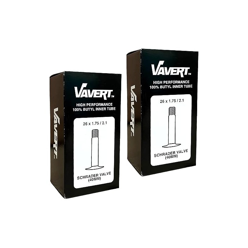 Vavert 26" x 1.75-2.1 Mountain Bike Inner Tubes - Schrader