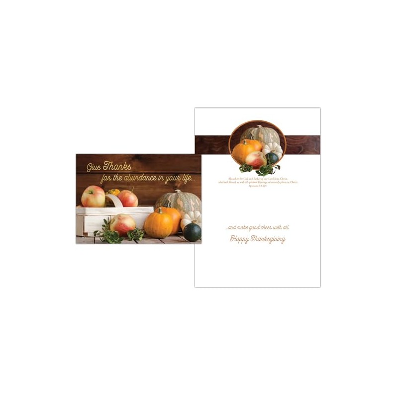 Shared Blessings Gifts of Autumn 1 Count Religious Thanksgiving Card