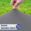 Moosfor Round Spandex Table Cloth, Elastic Fitted Waterproof Tablecloths for