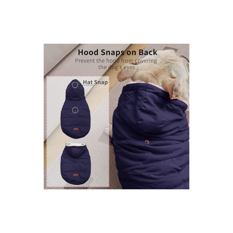 Vecomfy Sudadera con capucha para perro extra cálida con forro