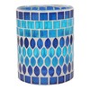 Mosaic Votive Candle Holder Handcrafted Glass Tea Light Holder for
