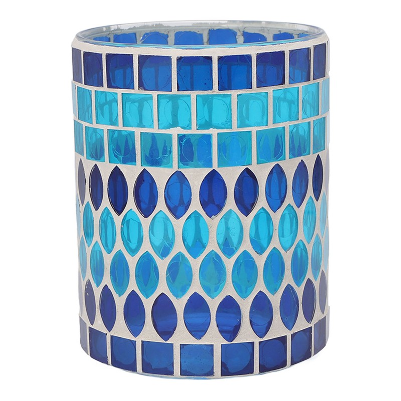 Mosaic Votive Candle Holder Handcrafted Glass Tea Light Holder for