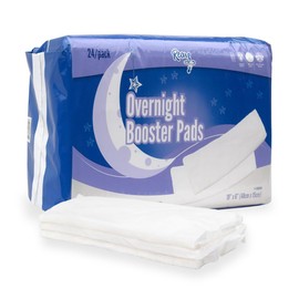 Overnight Booster Pads, Scented, X-Large with Adhesive Strip, 2500 ml Mega Capacity