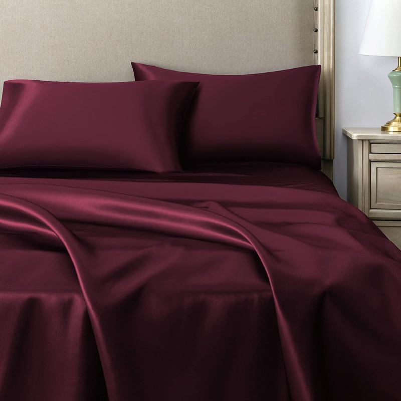 Satin Pillowcases Set - 2 Pack Microfiber Pillowcases for Radiant