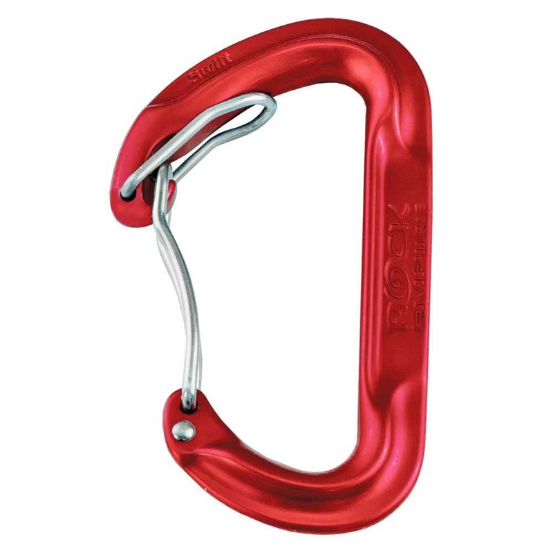 Rock Empire REZRC057 Climbing Climbing Carabiner Swift Click Red (RD)