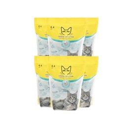ABCPET Cat Litter Crystals No Clumping Odor Control Kitty Litter Non-Clumping No scooping Low Dust, Low Tracking, Dehydrates Waste Cologne - 25.8 lbs (6 x 4.3 lb Packs)