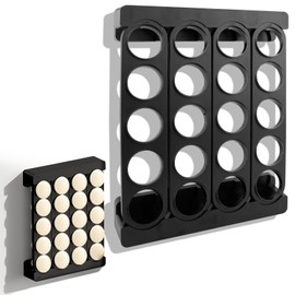 Coffee Capsules Storage Capsule Holder Coffee Organiser Wall Mounted Coffee Capsule Holder Without Drilling Can Be Mounted On The Wall Or Vertically Standed 32 x 24.5 x 4.2 cm Black