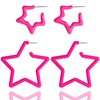 Star Earrings for Women Trendy Pink Stud Earring Bulk Pack