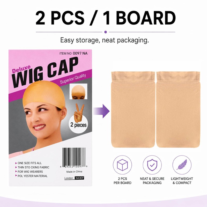 4 Pieces Wig Caps Breathable Ultra-thin Stretchy WigCap Stocking for
