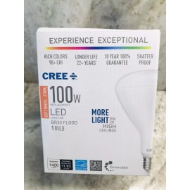 Cree 100W Equivalent Daylight (5000)BR30 Dimmable Light Quality LED Light bulb-