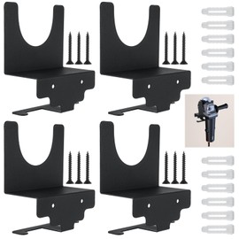 GBACHOOSE 4PCS Angle Grinder Holder, Wall Mount Bracket for 5 inch Grinder, Polisher Holder Wall mount Bracket Angle Grinder Storage Rack for Cutters,Polishers