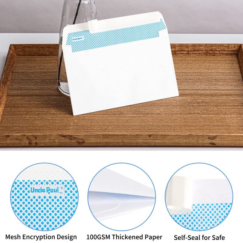 100 C6 Security Self-Seal Envelopes, 162x114mm 90gsm Windowless Design Security