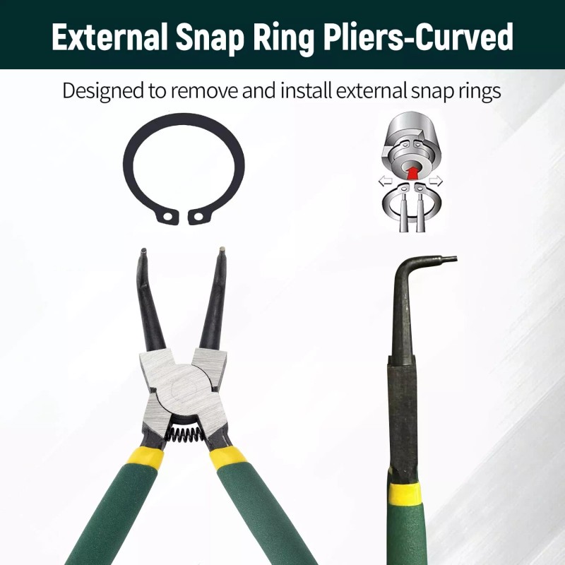 Unbranded Snap Ring Pliers Set, Heavy Duty 4-piece 7-Inch Internal