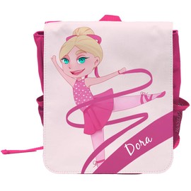 Children's Rucksack with Name Dora and Dancer Motif for Girls | Children's Rucksack