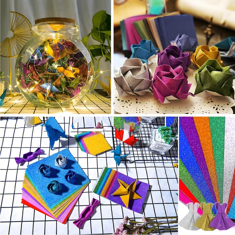 10 Pcs A4 Glitter Card Sheets Glitter Paper Glitter Cardstock