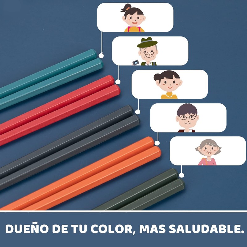 5 Pairs Fiberglass Chopsticks Reusable Fiberglass Chopsticks Dishwasher Safe Lightweight