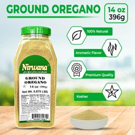 Premium Ground Oregano – 100% Natural, Gluten-Free, and Non-GMO – Perfect for Italian Seasoning, Pasta, Soups, and Marinades – Pantry Staple for Cooking with Fresh Herbs and Spices (14 oz)