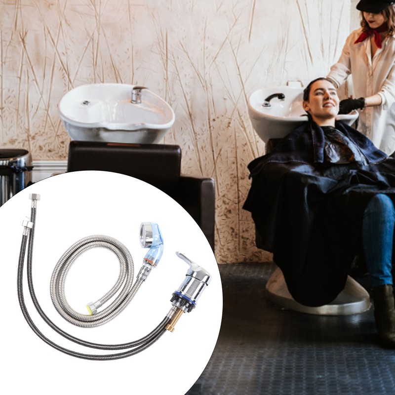 Shampoo Bowl Faucet 60cm Pipe 120cm Soft Hose Hair Salon