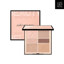 Jeongsaemmul Artist eye palette + 5 double touch-up makeup pads + skin setting tone filter base 3ml 1) Soft nude / 아티스트 아이 팔레트 + 더블 수정화장 패드 5매 + 스킨 세팅 톤 필터 베이스 3ml 1) 소프트 누드
