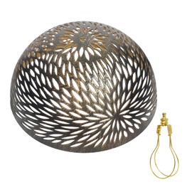 Small Dome Lamp Shades,Metal Dome Light Bulb Cover,8" Diameter, 4.1" Height