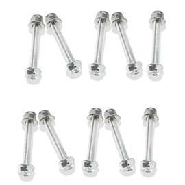 10PCS Auger Shear Bolt and Lock Nut Kit, Compatible with John Deere Screw and Lock Nut Stainless Steel Material Replaces #19M7834 14M7397