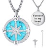 Eusense Cremation Jewelry Compass Urn Necklace for Human Ashes of