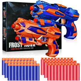 Uplayteck Pistola de Juguete para Niños - Juego de Juguetes de Pistolas de Dardos con 60 Espuma de Dardos compatibles con Nerf - Juguetes de Tiro Regalos Niños de 6+ Años para Cumpleaños y Navidad