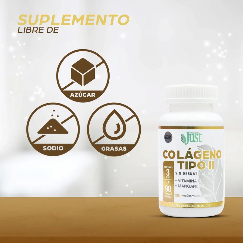 Colágeno Tipo 2 Premium. Sin Desnaturalizar 90 Cápsulas Olnatura Just