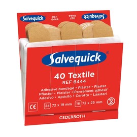 Salvequick Plaster Dispenser, Fabric Plasters Refill (40 Plasters)