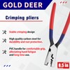 GOLD DEER Crimping Pliers for Cable End Sleeves 0.5-16mm² Tubular