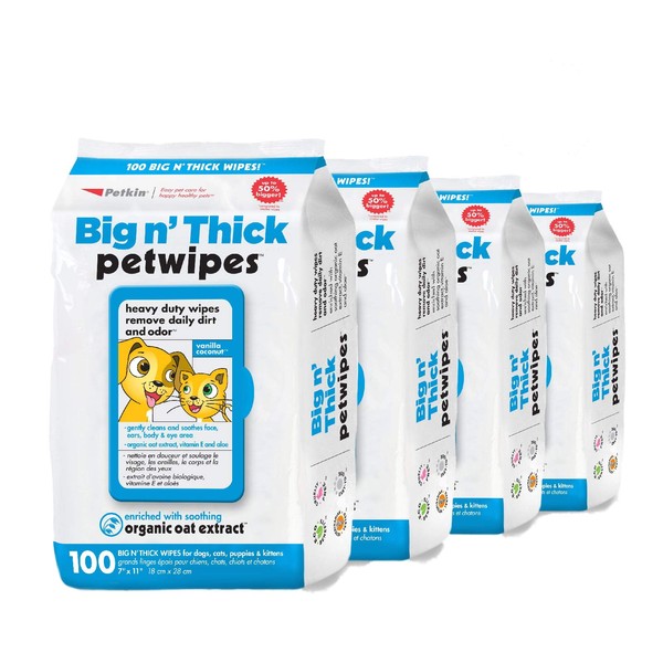 Petkin Petkin Pet Wipes for Dogs and Cats, 400 Wipes